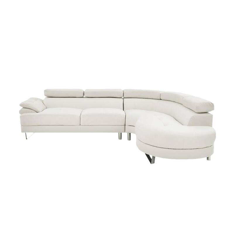 Faux Leather 2 Piece Sectional Sofa