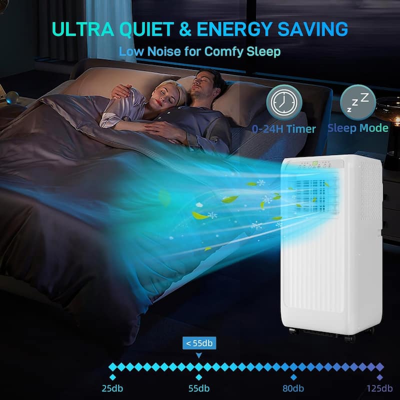 10000 Btus Portable Air Conditioner, Cool/ Fan/ Dry 3-in-1 Mini Standing AC Unit - N/A