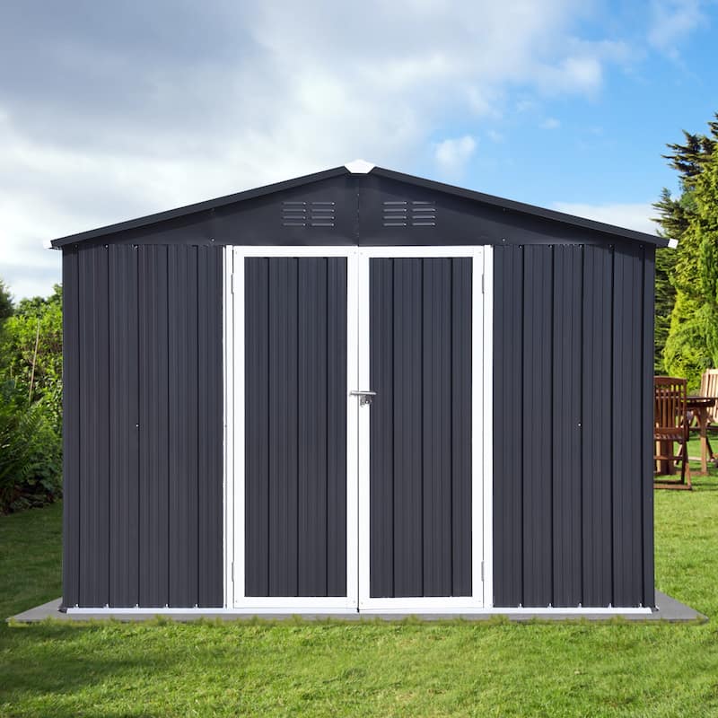 GDFStudio - Ryder Metal Garden Shed 10ft x 12ft Outdoor Storage Shed