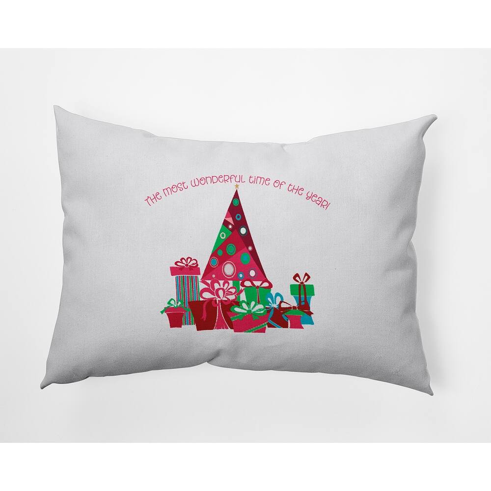 Tree and Gifts Christmas Indoor/Outdoor Throw Pillow