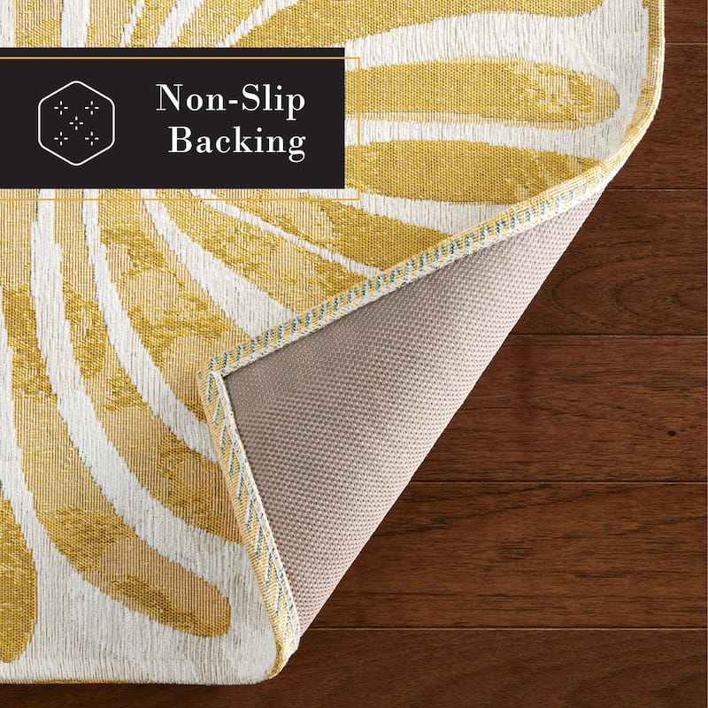 TOWN & COUNTRY LUXE Livie Matisse Cutout Everwash Washable Non-Slip Backing Kitchen Mat