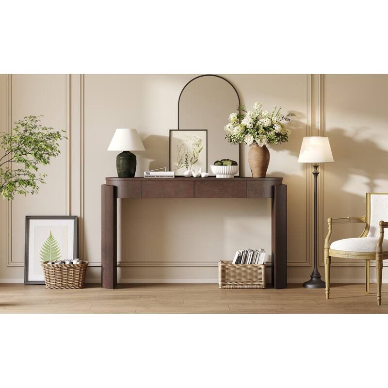Console Table with Fluted Design