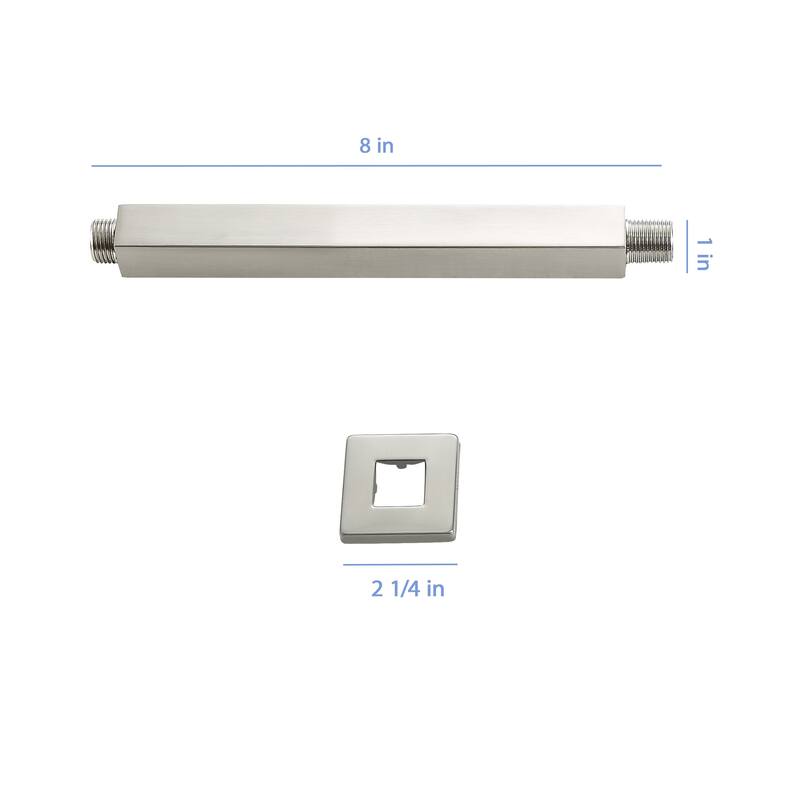 Topcraft 8" Ceiling Mount Shower Arm with Flange