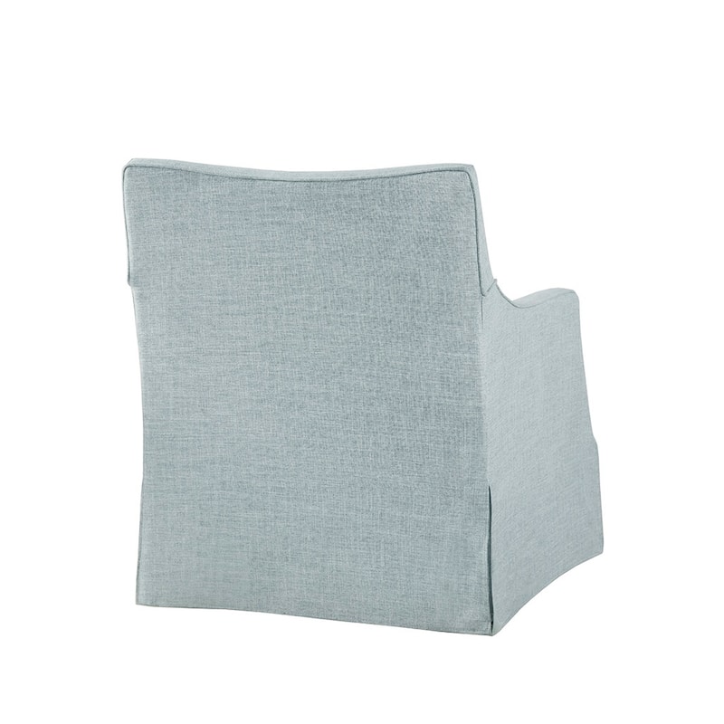Fabric Swivel Armchair with Seat Cushion and Back Support Pillow