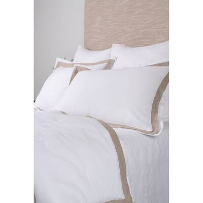 Orfeo Linen Comforter, White/Natural, Set