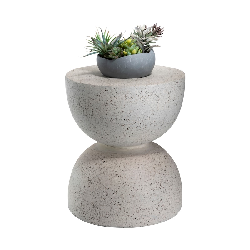 Glitzhome Set of 2 18"H Modern MGO Garden Stool Plant Stand
