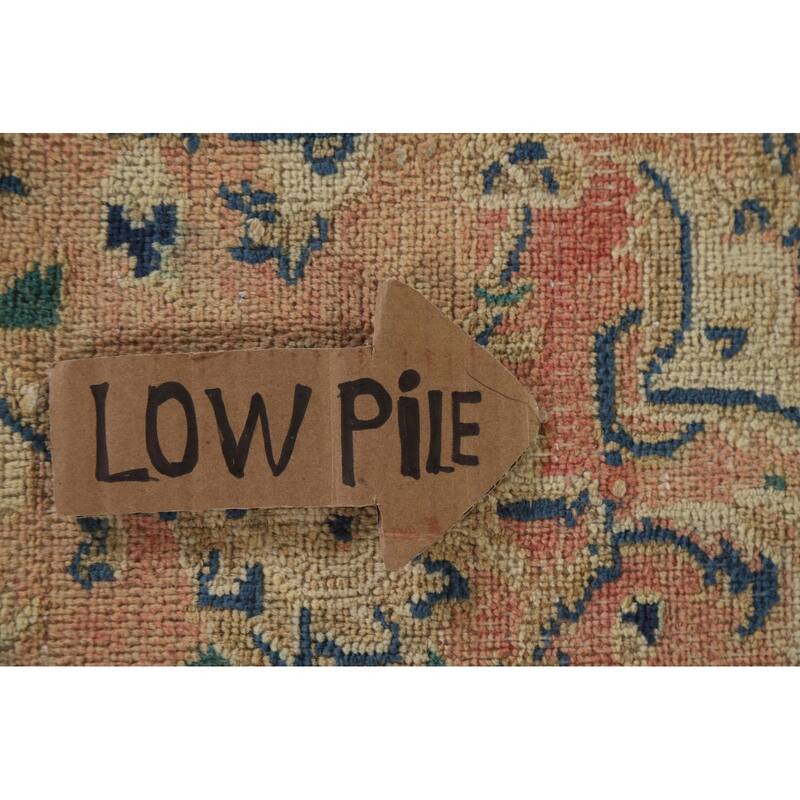 Hand Knotted Oriental 100% Wool Carpet Traditional Floral Pink Kashan Area Rug - 11' 11'' X 10' 1''