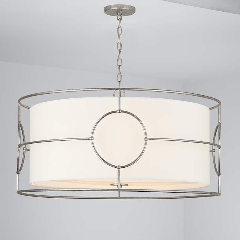Oran 3-light Antique Silver Hanging Pendant
