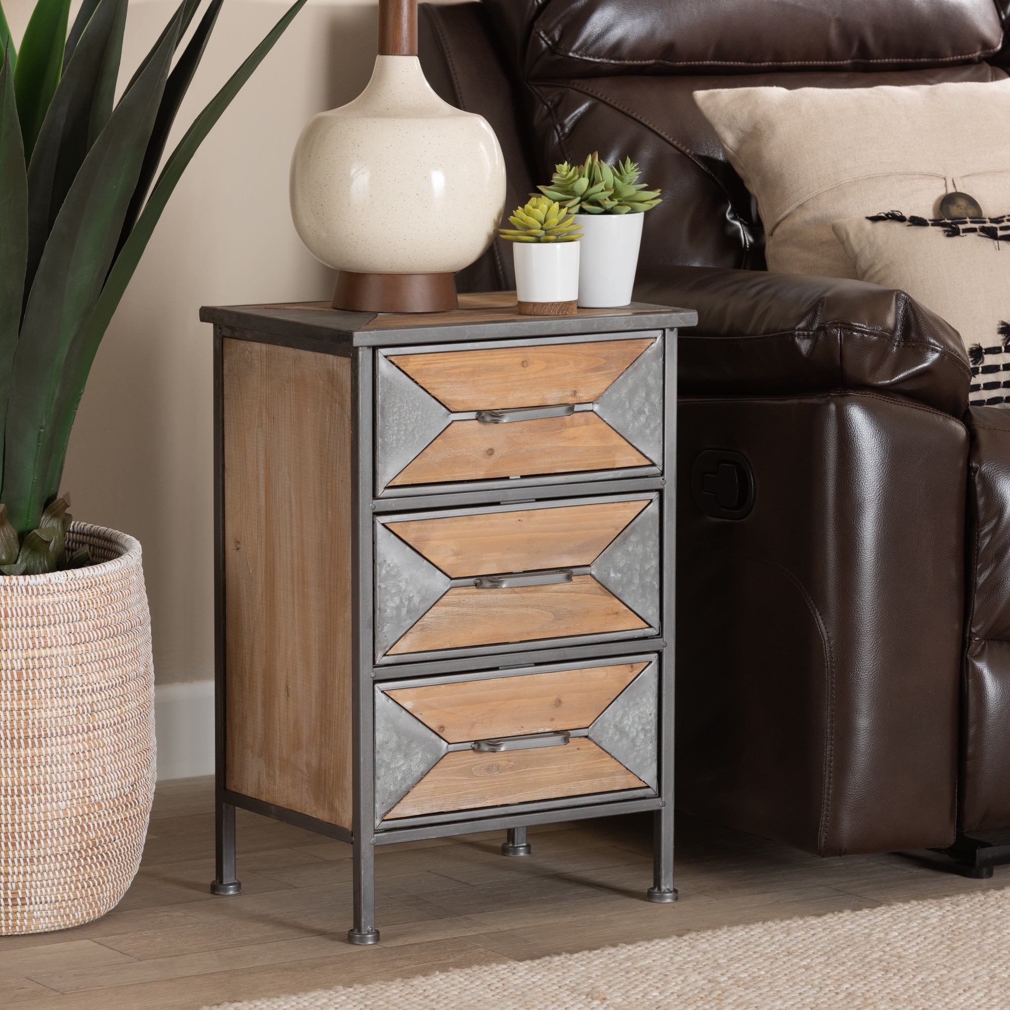 White washed deals oak nightstand