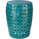 preview thumbnail 7 of 7, Artistic Weavers Kelsey Ceramic Indoor/ Outdoor Decorative Stool Teal