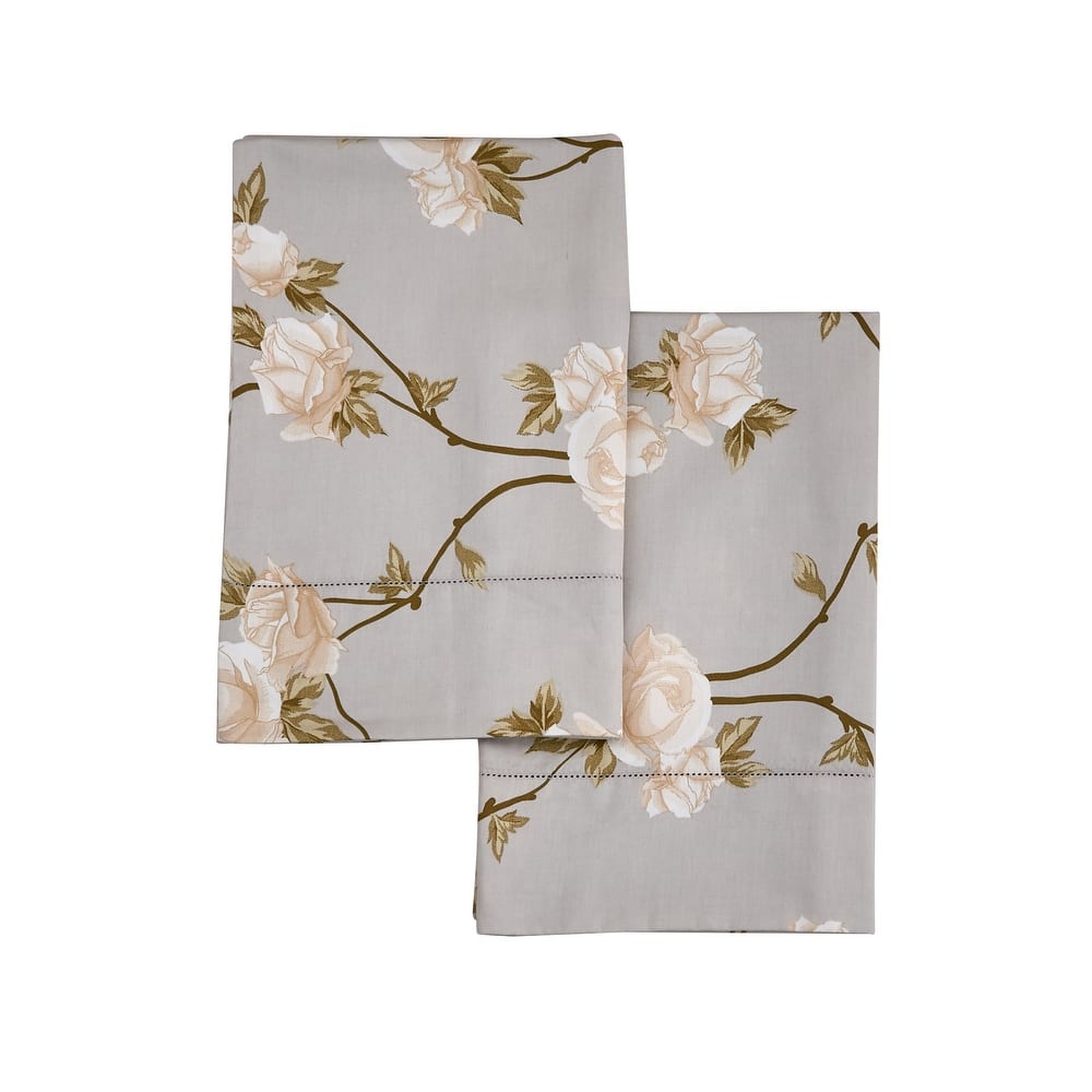 Printed Floral Design Cotton Collection Sheet Set and Pillowcases