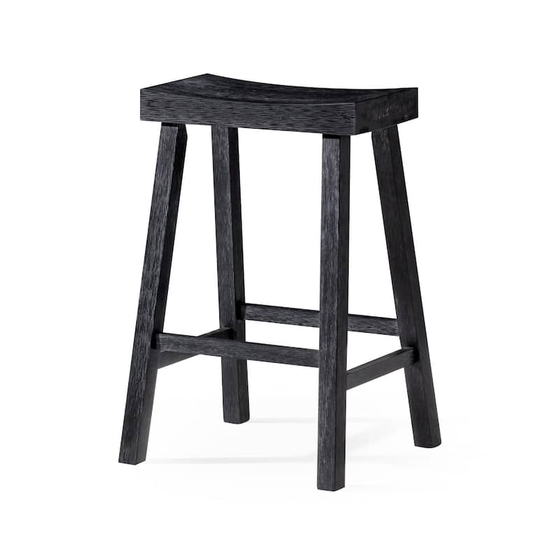 Maven Lane 27" Vincent Counter Height Kitchen Stool - N/A - Single - Antiqued Black