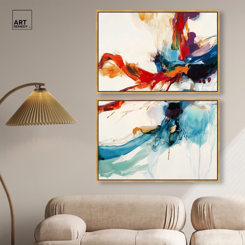 Vibrant Palette I Canvas Set of 2 by Art Remedy