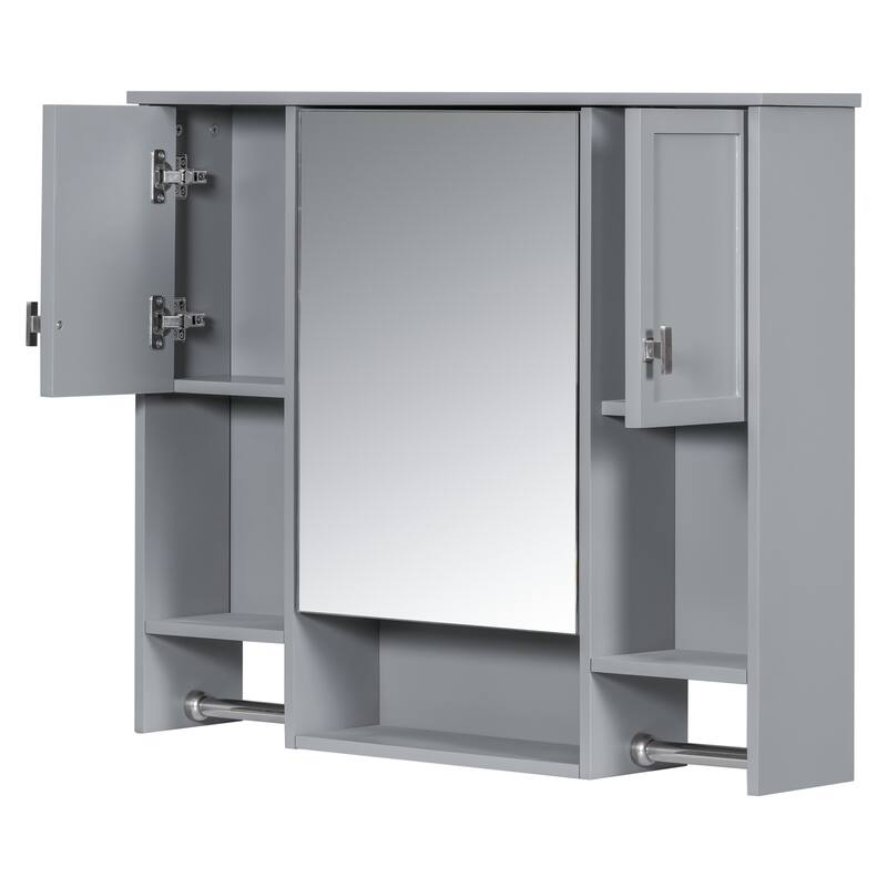 Solid Wood Bathroom Vanity with Top Sink with Towels Bar - 36'' x 18''