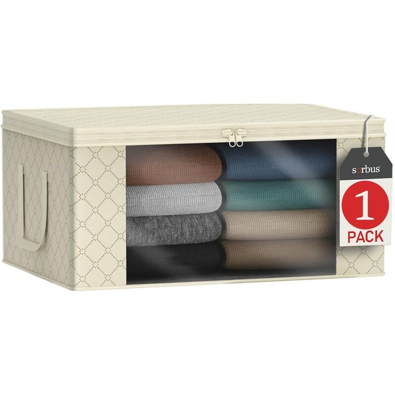 Storage Organize Bags (Single) - 13.5" L X 19" W X 7.5" H - Beige