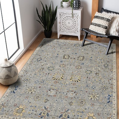 Bristol Fareford Classic Floral Hand-Knotted Area Rug