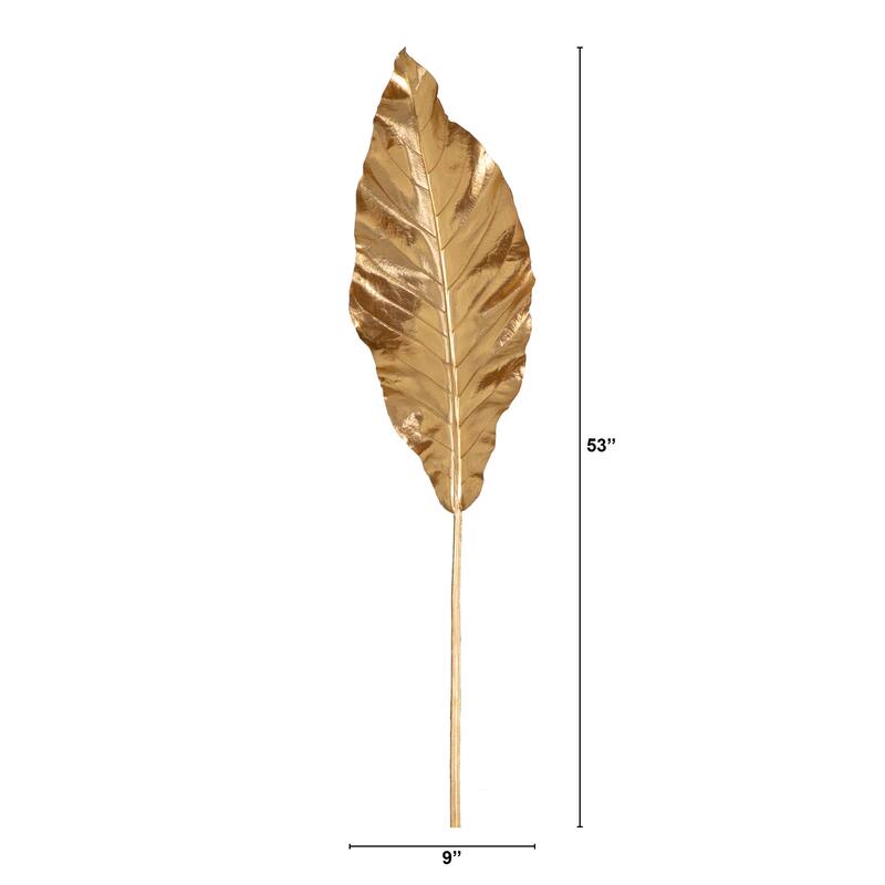 Traveler Palm Artificial Stem Sprays - 53" - Gold - Set of 3