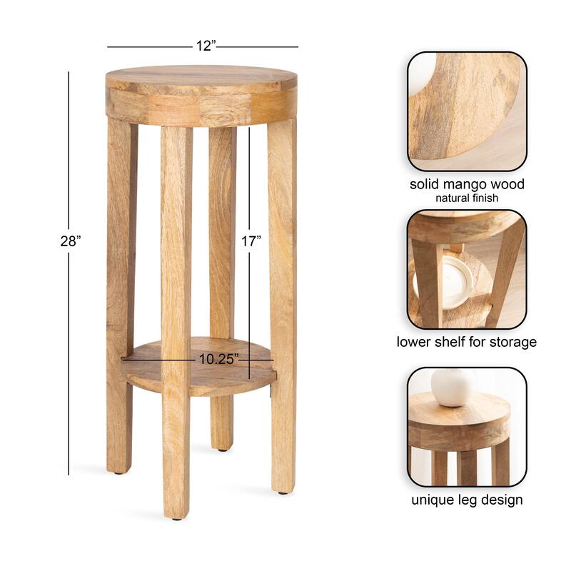 Kate and Laurel Talcott Round Wood Side Table