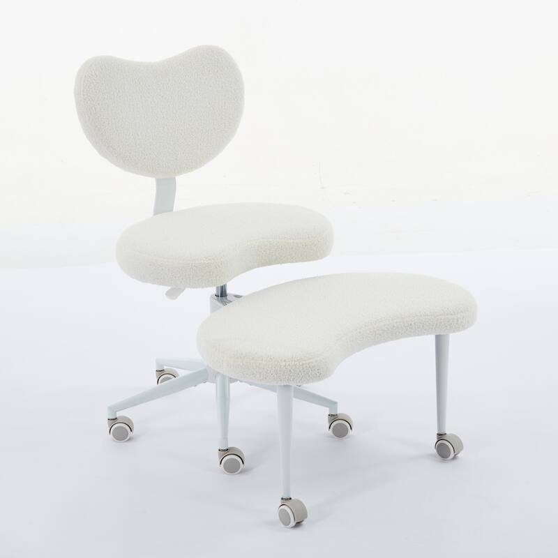 Meditation Chair Plus,Cross Chair with Wheels,ADHD Chair,Criss Cross Desk Chair with Lumbar Support and Stool,Flexible Design