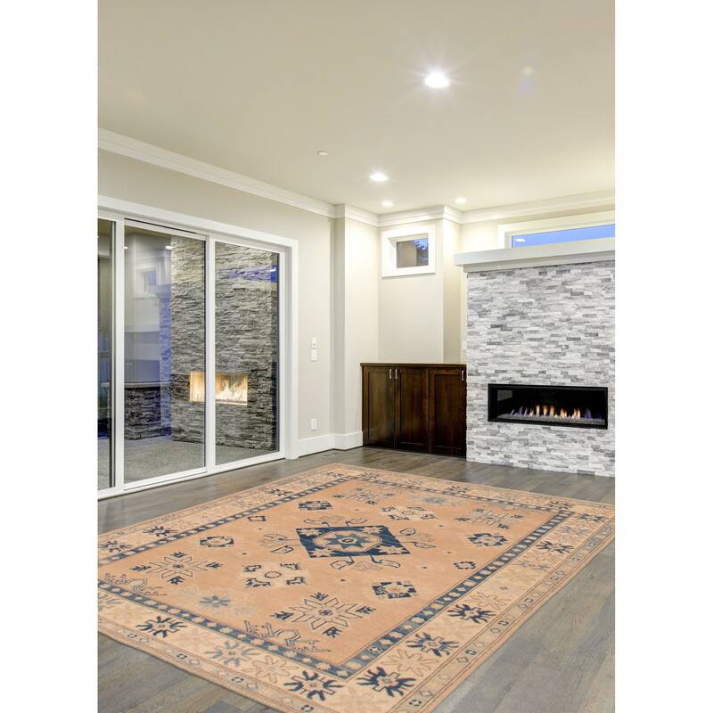 ECARPETGALLERY Hand-knotted Finest Ghazni Tan Wool Rug - 4'9 x 6'3