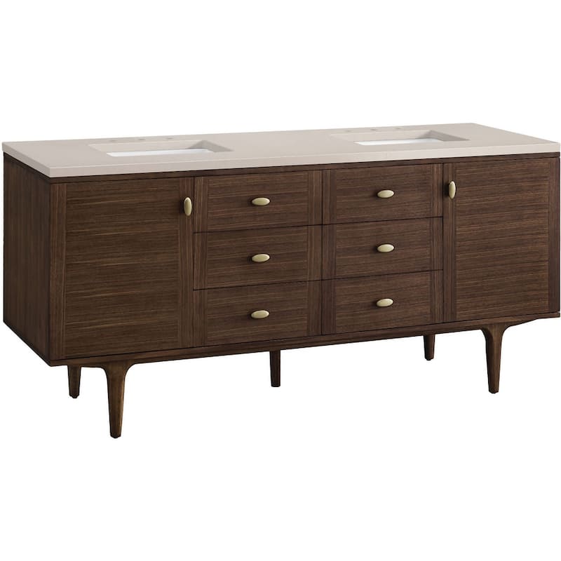 James Martin Vanities 670-V72-3EMR Amberly 72" Free Standing or Wall