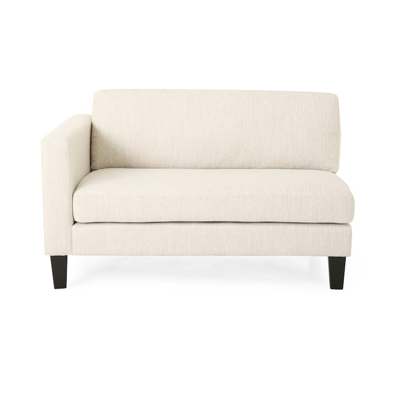 Fabric Upholstered Sofas Small Space Loveseat Sofas Lounge Armrest Couch w/ Wood Legs 101" Long Couches for Living Room