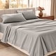 preview thumbnail 17 of 69, Bare Home Organic Cotton Flannel Sheet Set California King - Light Grey