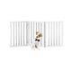 preview thumbnail 2 of 16, 3-Panel Indoor Foldable Dog Gate - 55x24-Inch MDF Freestanding Pet Fence White