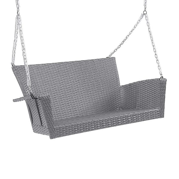 Kingston Contemporary Resin Wicker Porch Swing Overstock 20219749