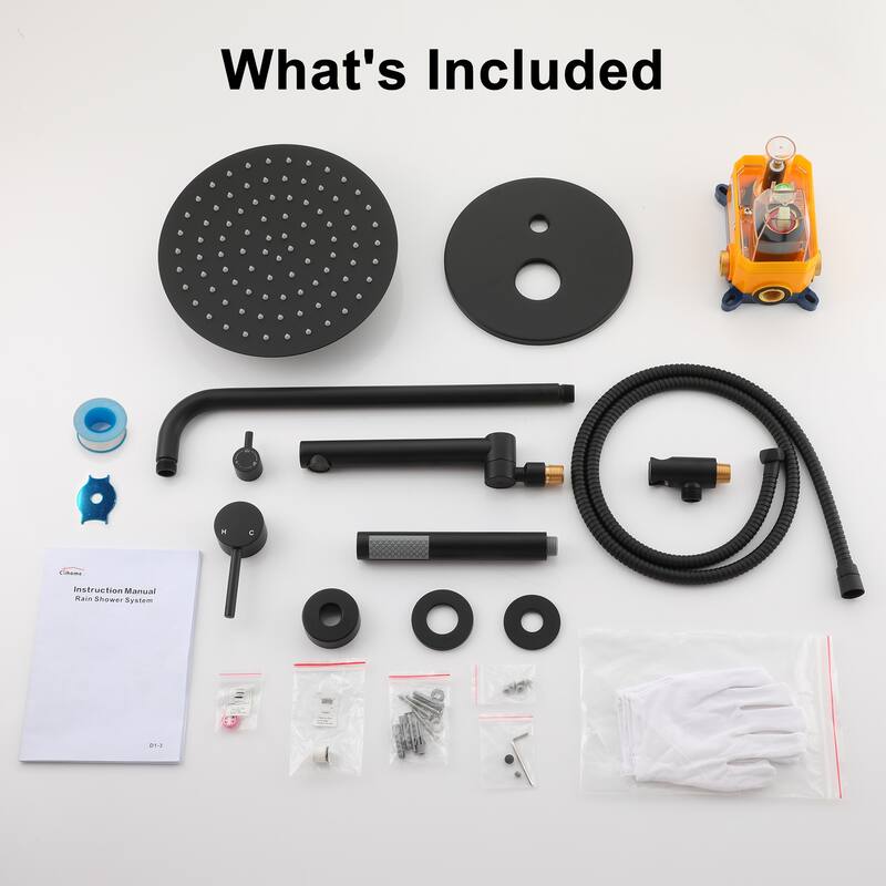 10-Inch Wall Mount Round Shower Set