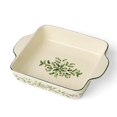 Lenox Holiday Square Baking Dish - 11"L x 9"W x 2.5"H; 1.5 Quarts
