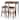 Gymax 3 PCS Bar Table Set w/ 1 Table 2 Bar Stools Wood Veneered