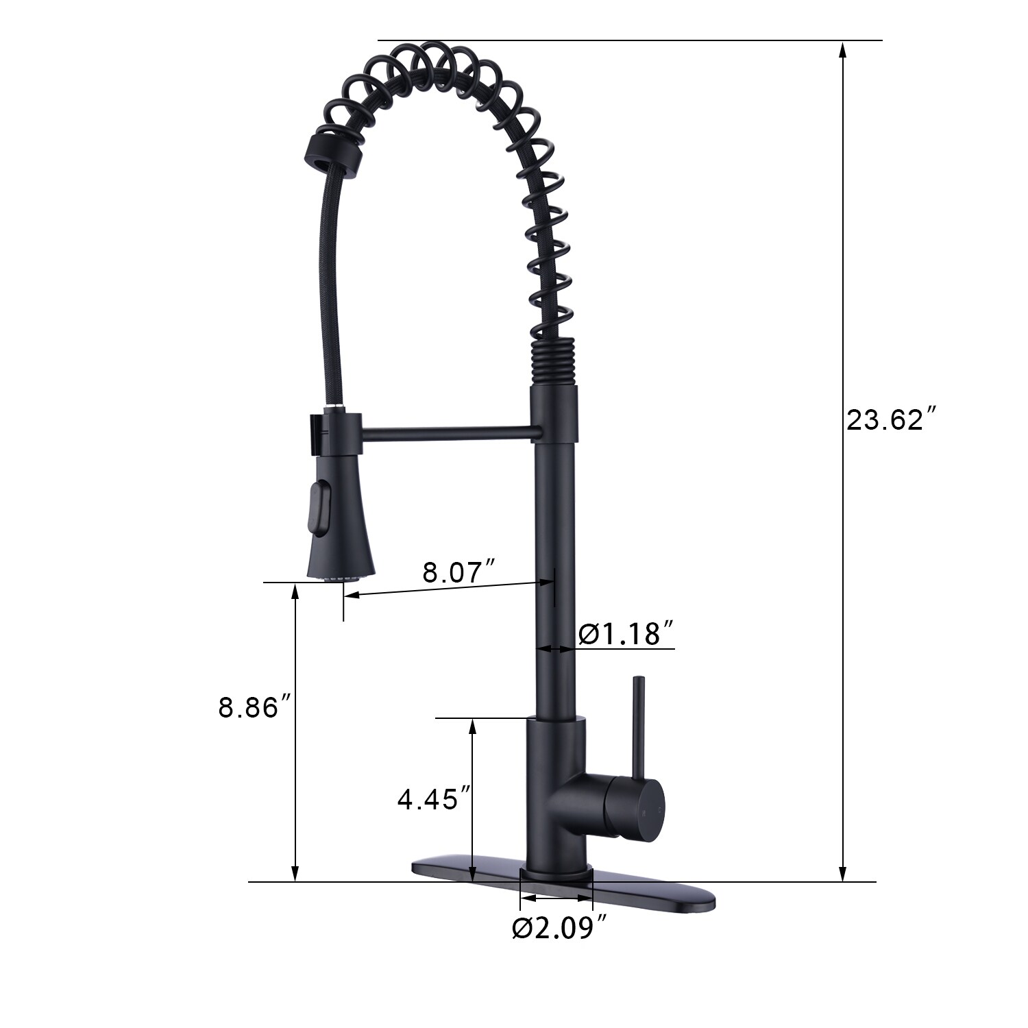 Modern Single Handle Spring High Arc Kitchen Faucet