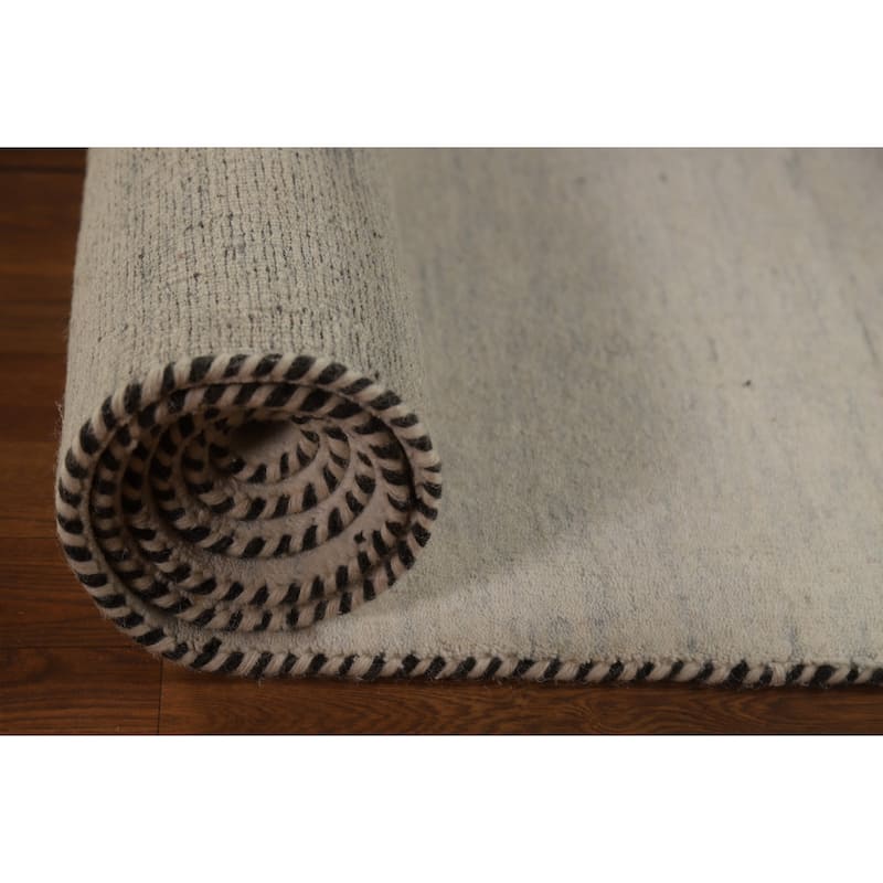 Little Animals Design Gabbeh Runner Rug Handmade Beige Wool Carpet - 2'6" x 11'3"