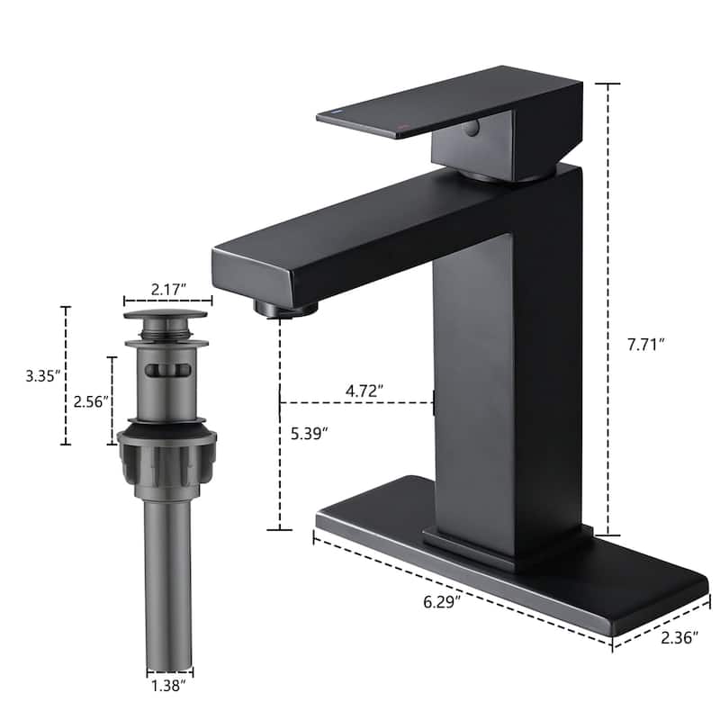 Single Hole Faucet with Deck Bathroom Sink