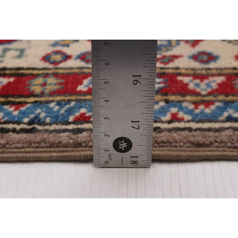 ECARPETGALLERY Hand-knotted Uzbek Ghazni Taupe Wool Rug - 3'4 x 4'7