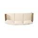 preview thumbnail 5 of 9, Burchett Outdoor Acacia Wood and Round Wicker Sofa by Christopher Knight Home