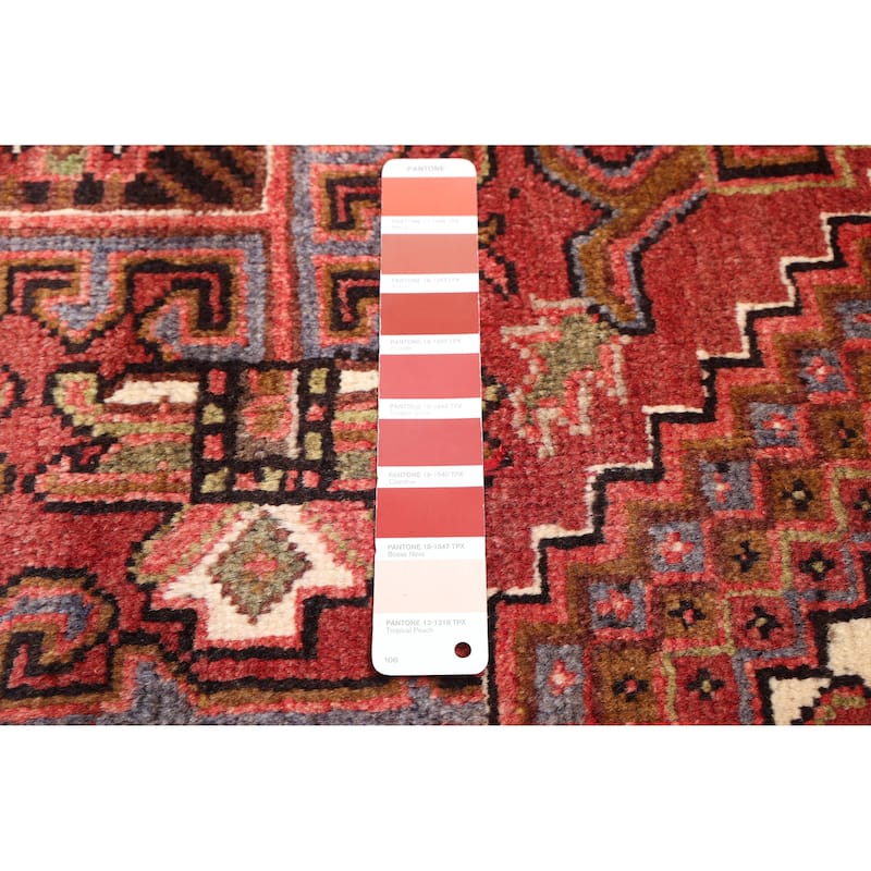 ECARPETGALLERY Hand-knotted Sarabi Dark Red Wool Rug - 6'9 x 9'11