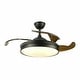 preview thumbnail 15 of 13, 42Inch Black Retractable LED Ceiling Fan With Remote Control 42" - Black 2
