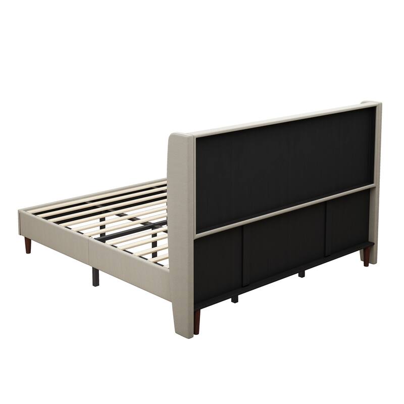 High Headboard Upholstered Bed