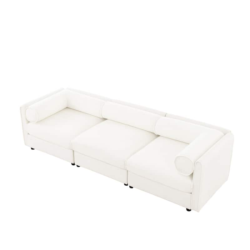 GDFStudio - Octavius Chenille 3-Seater Sofa With Storage Seat