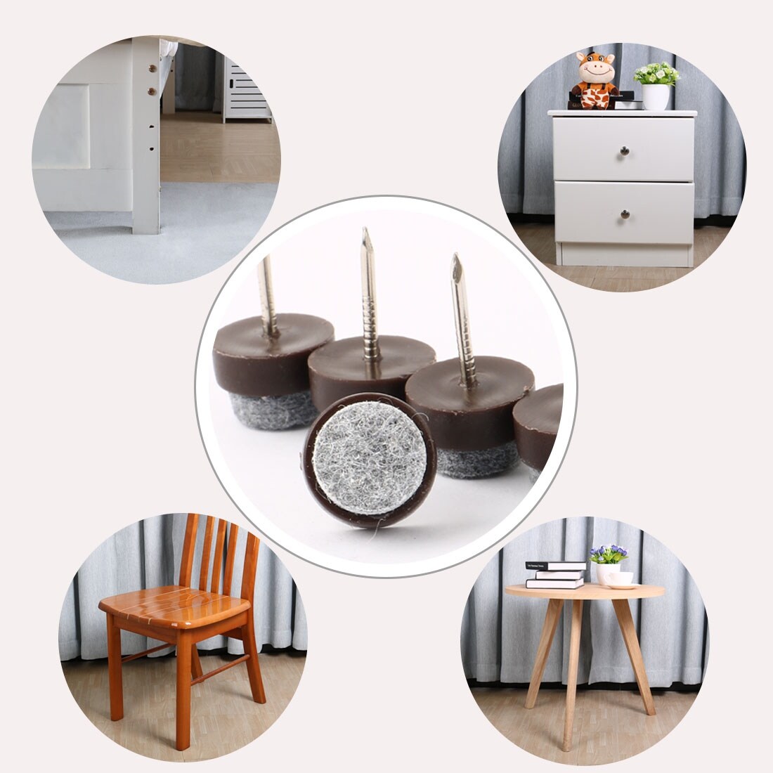 Shop Felt Pad Nail Diy Furniture Legs Feet Floor Protector 13mm 1 2 Dia 18pcs Brown Overstock 28845525