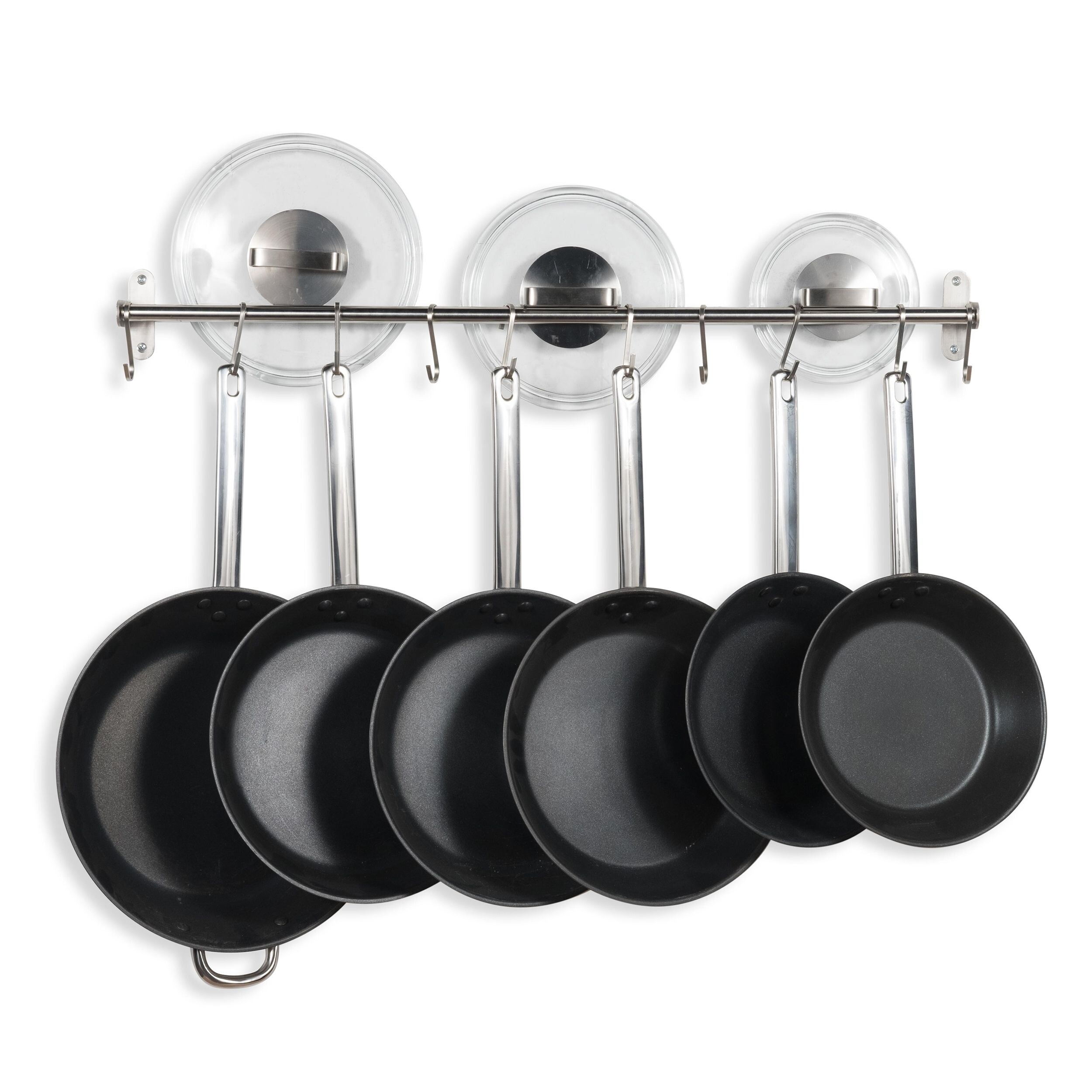 Sorbus kitchen wall best sale pot pan rack black