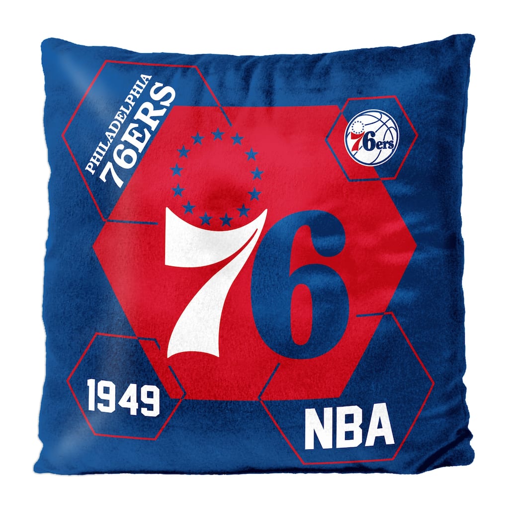 NBA Philadelphia 76ers Connector 16 Inch Velvet Reverse Pillow