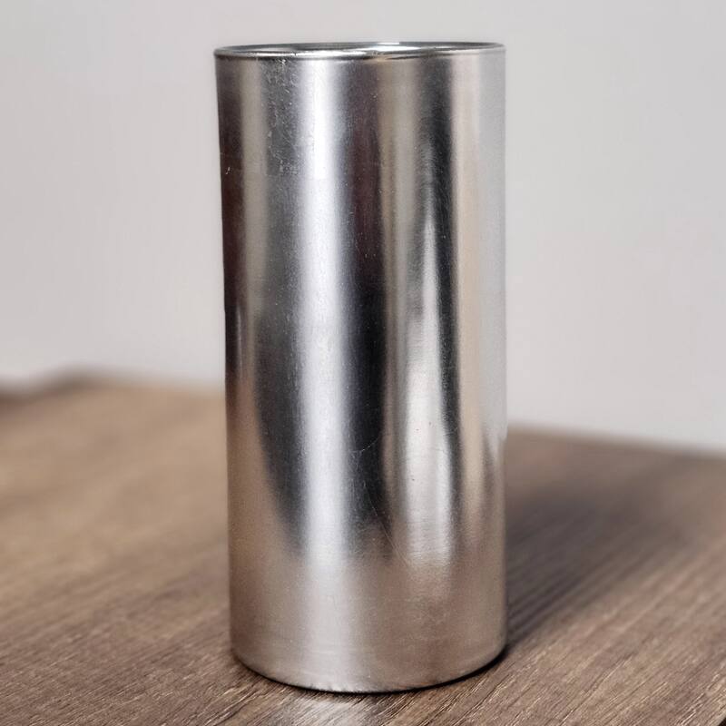 GILT 7" Glass Cylinder Vase