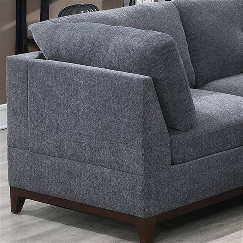 Chenille Fabric Modular Sectional Couch (Set of 9)