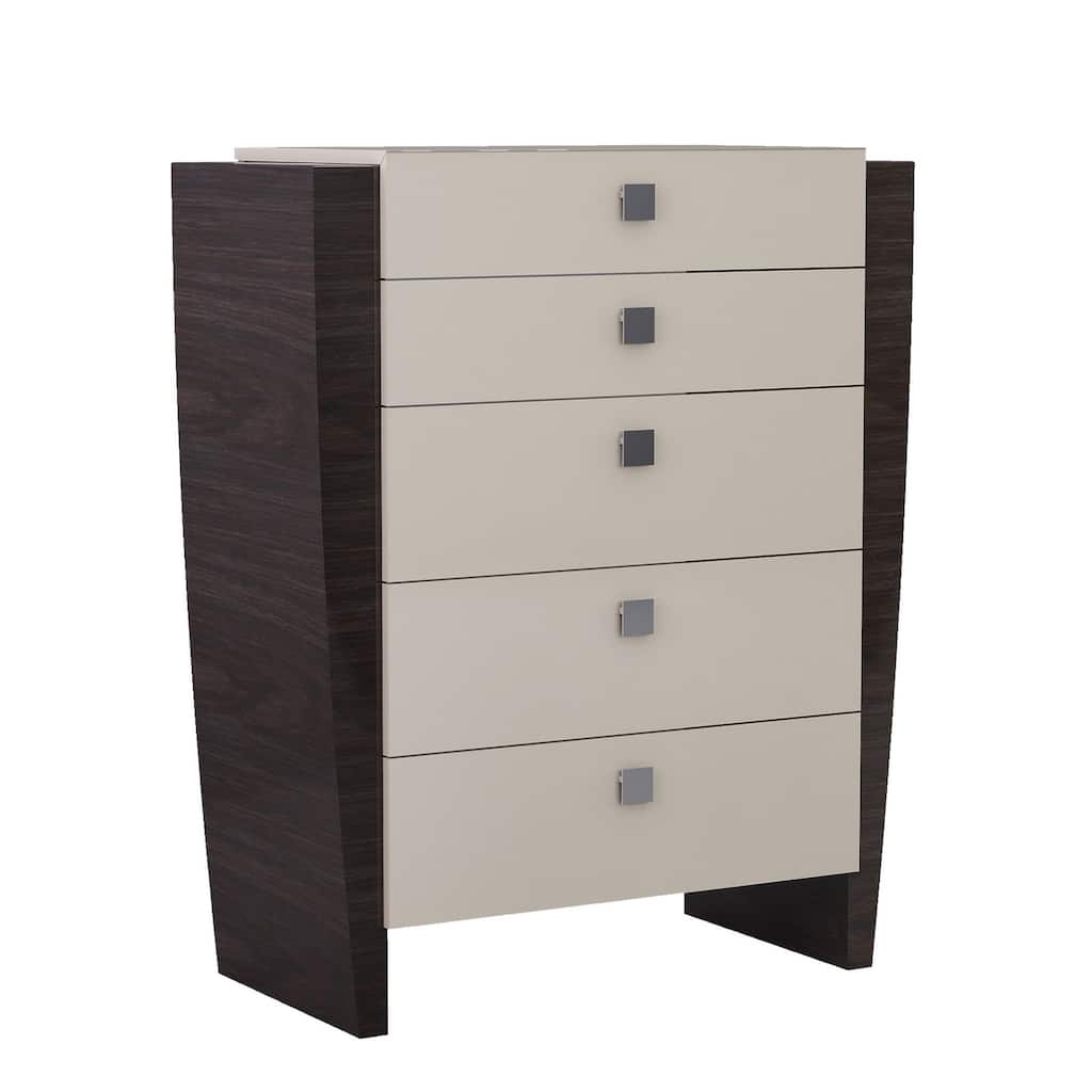 HomeRoots 48" Refined Beige High Gloss Chest