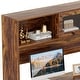 preview thumbnail 48 of 47, L Shaped Desk with File Cabinet and Hutch, Home Office Corner Computer Desk with Drawers and Charge Station