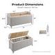 preview thumbnail 2 of 11, Courtnie Beach Aluminum Outdoor Poolside Storage Bench by Furniture of America