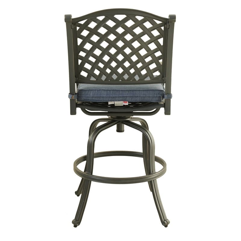 Ventura Cast Aluminum Bar Stool with Cushion (Set of 2)
